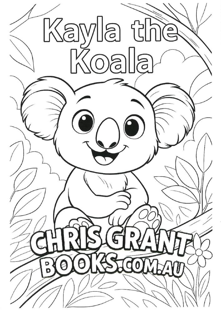 Kayla the Koala colouring book cover